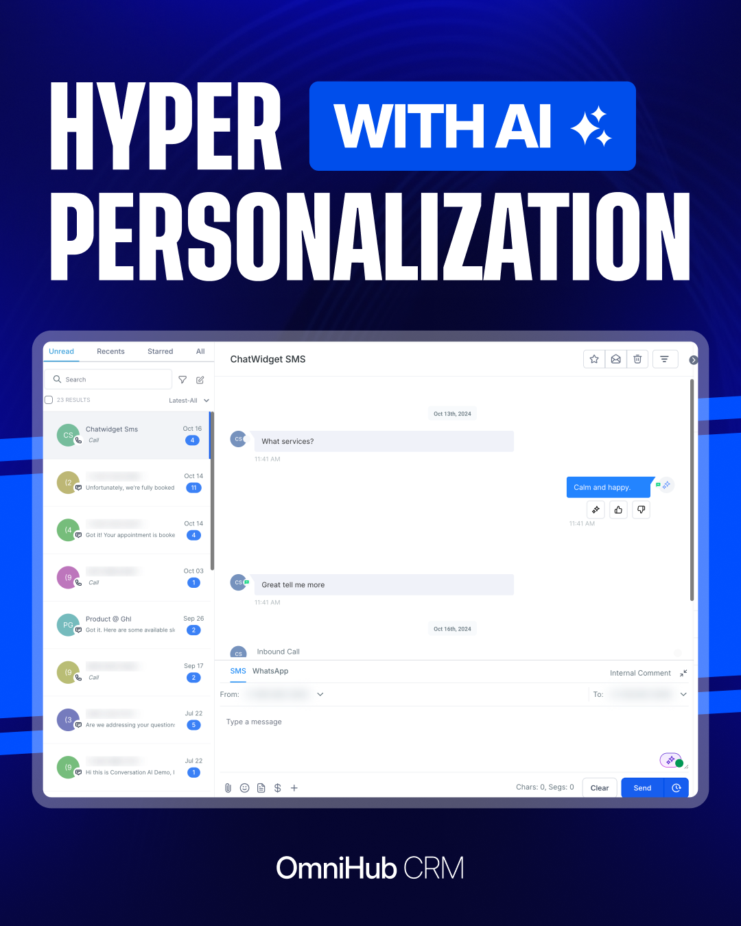Hyper Personalization with AI sample social post
