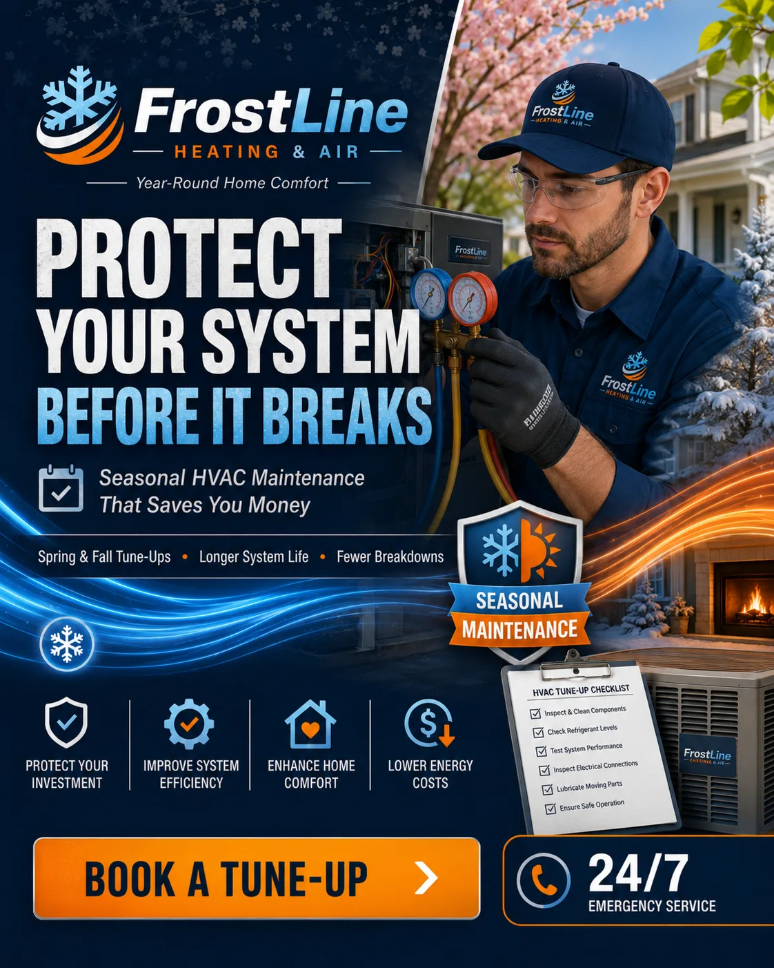 Home Services social media post created by the AI content engine