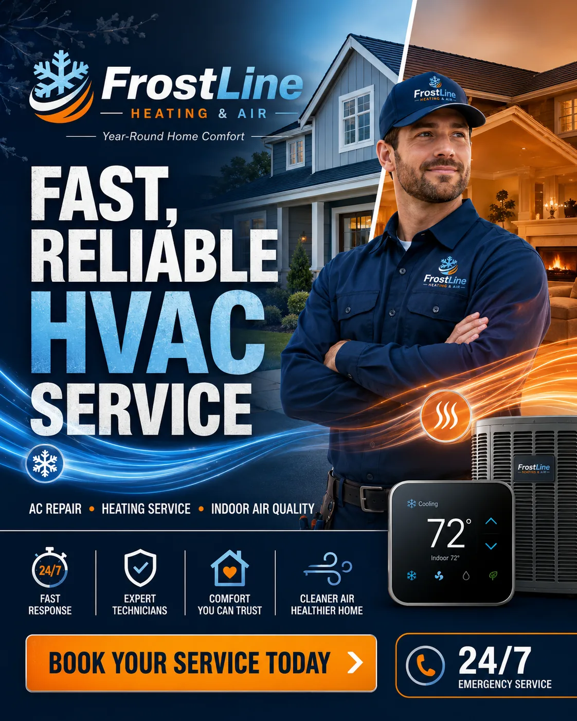 Home Services social media post created by the AI content engine