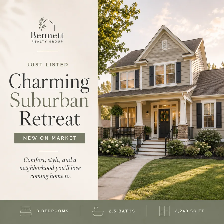 Charming Two-Story sample social post
